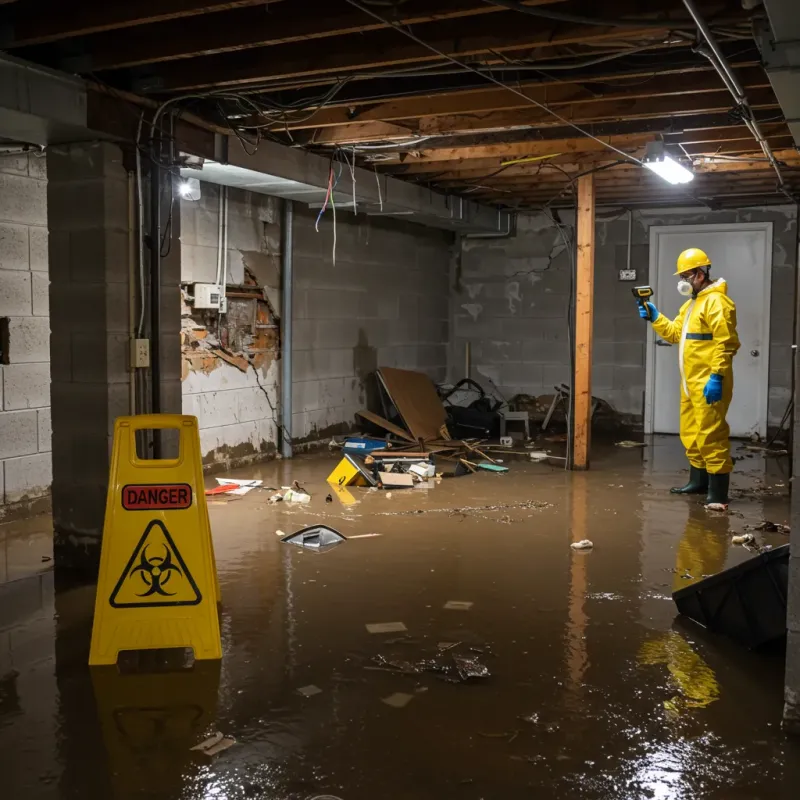 Flooded Basement Electrical Hazard in Ben Lomond, CA Property